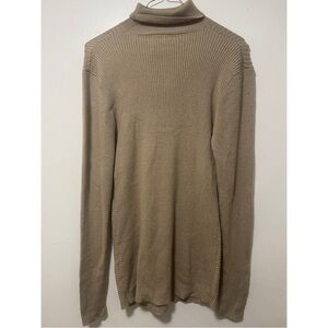 Reclaimed Vintage Tan Turtleneck Sweater mini Dress